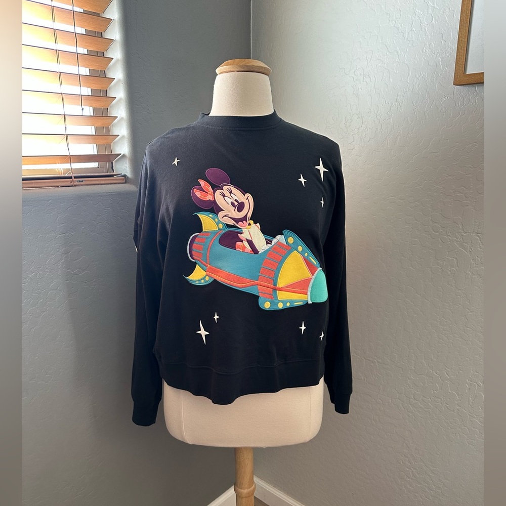 Disney Parks Play In The Park Minnie Mouse Astro Orbiter Sweatshirt size M
